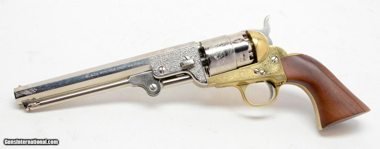 Pack 12 coups - Revolver poudre noire PIETTA 1851 navy MILLENIUM US MARTIAL  LAITON cal.44 (REB44/ML)