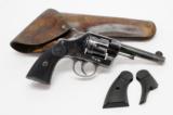 Colt Model 1889 DA 41 Long Colt. With Holster And Extra Grips. Good Condition - 1 of 5