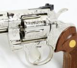 Colt Python .357 Mag. Factory 'C' Engraved. 6 Inch Nickel. With Box And Letter. Like New - 8 of 12