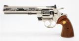 Colt Python .357 Mag. Factory 'C' Engraved. 6 Inch Nickel. With Box And Letter. Like New - 4 of 12