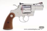 Colt Python 357 Mag. 2.5 Inch Bright Stainless Steel. Like New In Hard Case/Factory Letter - 3 of 9