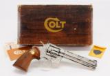 Colt Python .357 Mag. Factory 'C' Engraved. 6 Inch Nickel. With Box And Letter. Like New. Accepting Offers - 1 of 11