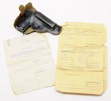 Beretta M1934 9mm (380 ACP). Blank Side. With Capture Papers. DW COLLECTION - 5 of 7