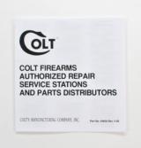 Colt King Cobra Manual, Repair Stations List, Colt Letter. 1986 - 4 of 5