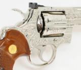 Colt Python .357 Mag. Factory 'C' Engraved. 6 Inch Nickel. With Box And Letter. Like New. NEW REDUCED PRICE! - 6 of 12