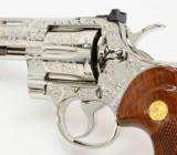 Colt Python .357 Mag. Factory 'C' Engraved. 6 Inch Nickel. With Box And Letter. Like New. NEW REDUCED PRICE! - 5 of 12