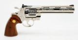 Colt Python .357 Mag. Factory 'C' Engraved. 6 Inch Nickel. With Box And Letter. Like New. NEW REDUCED PRICE! - 3 of 12
