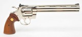 Colt Python 357 Mag. 8 Inch Nickel. Excellent Condition In Blue Hard - 3 of 6