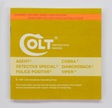Colt D Frame Manual, Repair Stations List And Colt Letter. 1981 Colt Diamondback Detective Special Agent Police Positive Cobra Viper - 2 of 5