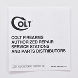Colt D Frame Manual, Repair Stations List And Colt Letter. 1981 Colt Diamondback Detective Special Agent Police Positive Cobra Viper - 4 of 5