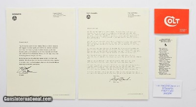 Colt Lawman MK III And Trooper MK III Manual, Repair Stations List And Colt Letter. 1953-69