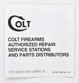 Colt Single Action Army Sheriff's New Frontier Manual, Repair Stations List. Colt Letter. 1978. - 4 of 5