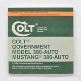 Colt Government Model 380-Auto, Mustang Manual, Repair Stations List And Colt Letter. 1985. - 2 of 5