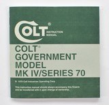 Colt Government Model MK IV/Series 70 Manual, Repair Stations List And Colt Letter. 1978. - 2 of 5