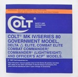 Colt MK IV/Series 80 Pistols Manual, Repair Station List And Letter. 1987. - 2 of 5
