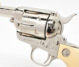 2 Colt SAA Sheriff's Model. 44/40. 3 Inch. Engraved Nickel Finish. Rare Consecutive Pair. Excellent Condition. In Colt Wood Case. PRICE REDUCED! - 6 of 13