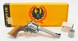 Ruger New Model Single-Six .22 LR-.22 MAG Convertible. Model 0625. 5 1/2 Inch Stainless. Excellent Condition. In Factory Box - 2 of 5