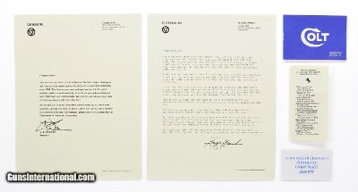 Colt Peacemaker .22 & New Frontier .22 Manual, Repair Stations List And Colt Letter. 1956-1974