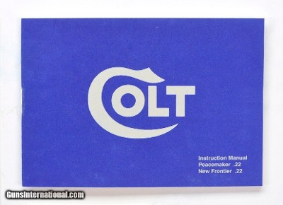 Colt Peacemaker .22 & New Frontier .22 Manual, Repair Stations List And Colt Letter. 1956-1974 - Image 2 of 6