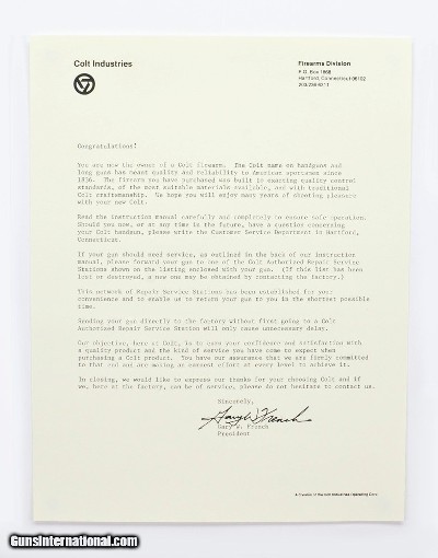 Colt Peacemaker .22 & New Frontier .22 Manual, Repair Stations List And Colt Letter. 1956-1974 - Image 4 of 6