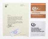 Colt Python 1978 Manual, Repair Stations List, Colt Letter.