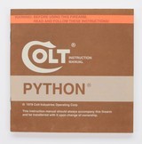 Colt Python 1978 Manual, Repair Stations List, Colt Letter. - 2 of 5