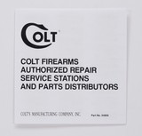 Colt King Cobra Manual, Repair Stations List, Colt Letter. 1990 - 4 of 5