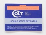 Colt Double Action Revolver Box, OEM Case, 1997 Manual. More. - 3 of 9
