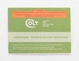 Colt Anaconda Manual, Repair Stations List, Colt Letter. 1993 - 2 of 5