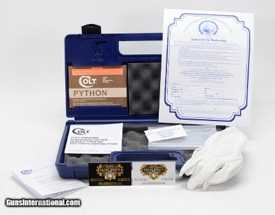 Colt Python Box, OEM Case 1990 Manual, And More!