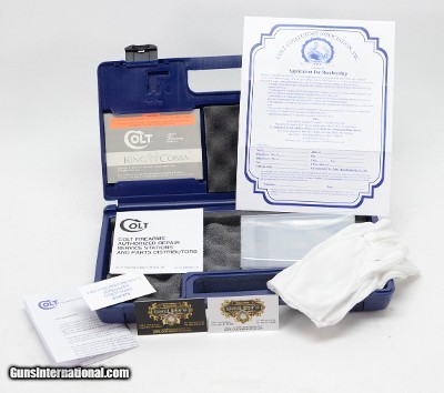 Colt King Cobra Box, OEM Case, 1993 Manual, And More!