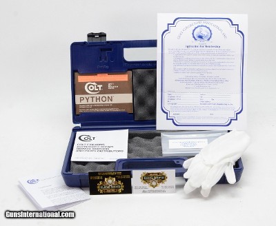Colt Python Box, OEM Case 2003 Manual, And More!