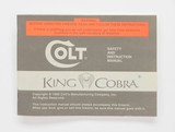 Colt King Cobra Box, OEM Case, 1990 Manual, And More! - 3 of 9