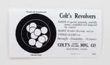 Colt Vintage Special Instructions Manual. Part No. M-93. - 2 of 4