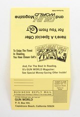 Colt Vintage 'Special Offer From Colt And Gun World' Mailer. Part No. 91698 - 4 of 4