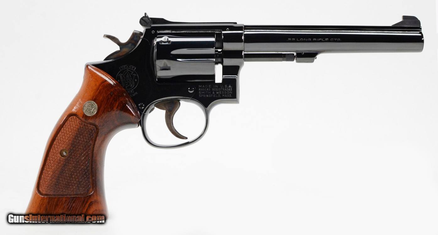 Smith & Wesson Model 17-4 .22LR Revolver. 6 Inch Barrel. Blue Finish ...