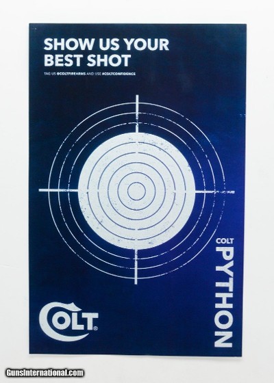 Colt 2020 Python For Model SP6WTS And SP4WTS. Factory Test Target. Brand New