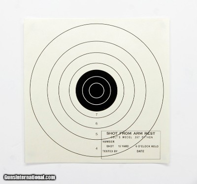 Colt Python T-10 Test Target