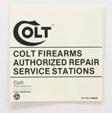 Colt Agent, Det. Spec., Police Pos., Cobra, D-Back, Viper Manual, Repair Stations List, Colt Letter. 1979 - 4 of 5