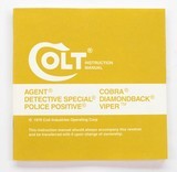 Colt Agent, Det. Spec., Police Pos., Cobra, D-Back, Viper Manual, Repair Stations List, Colt Letter. 1979 - 2 of 5