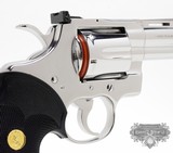 Colt Python .357 Mag. 4 inch. Bright Stainless Finish. Like New In Blue Case. - 4 of 8