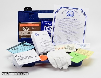 Colt Python Box, OEM Case With 2003 Manual, And More!