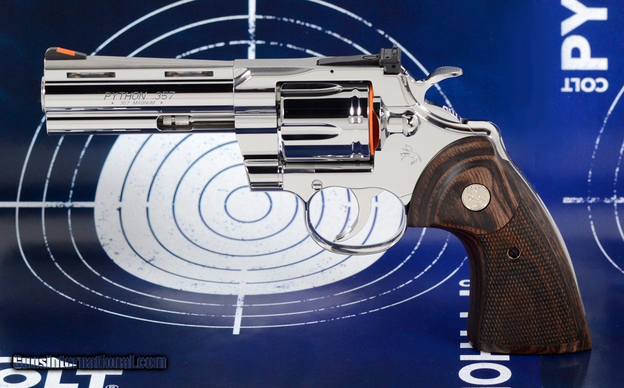 BRAND NEW 'Custom Bright Stainless' 2020 Colt Python .357 Mag SP4WTS 4. ...