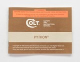 Colt Python Factory Paperwork Packet. 1993 Manual - 2 of 9