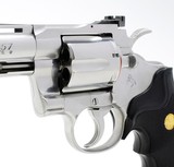Colt Python 357 Mag. 4 Inch Satin Stainless Finish. Like New In Blue Hard Case - 8 of 9