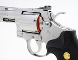 Colt Python 357 Mag. 4 Inch Satin Stainless Finish. Like New In Blue Hard Case - 7 of 9