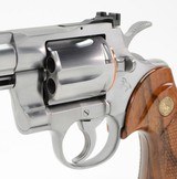 Colt Python 357 Mag. 4 Inch Satin Stainless Finish. Like New In Blue Hard Case. DOM 1983 - 8 of 9