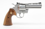 Colt Python 357 Mag. 4 Inch Satin Stainless Finish. Like New In Blue Hard Case. DOM 1983 - 3 of 9