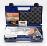 Colt Python 357 Mag. 6 Inch Bright Stainless Finish. Like New In Hard Case. DOM 1989 - 2 of 9