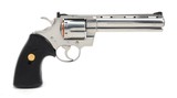 Colt Python 357 Mag. 6 Inch Satin Stainless Finish. Like New In Blue Hard Case. DOM 1981 - 3 of 9